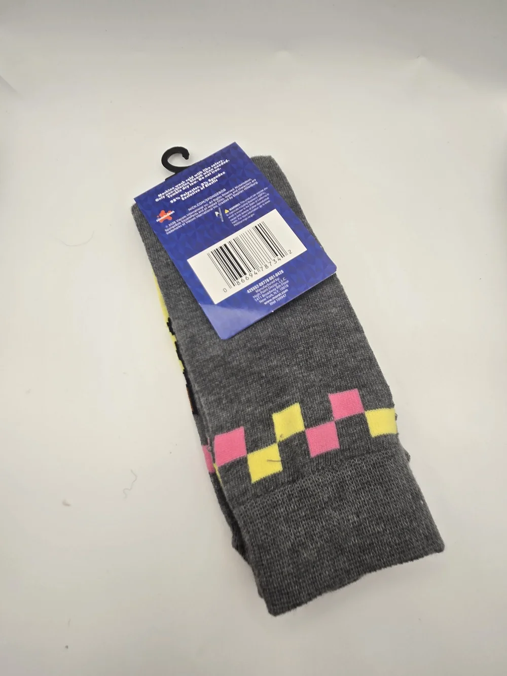 SpongeBob SquarePants Grey & Yellow Novelty Socks